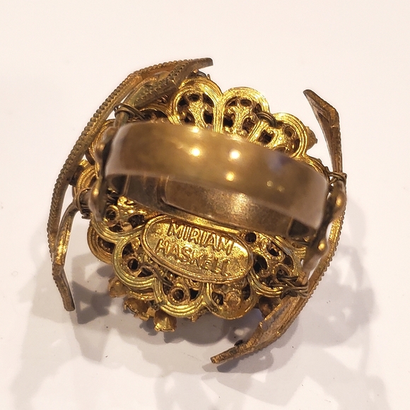 Signed Miriam Haskell Star Flower Ring - Picture 4 of 9